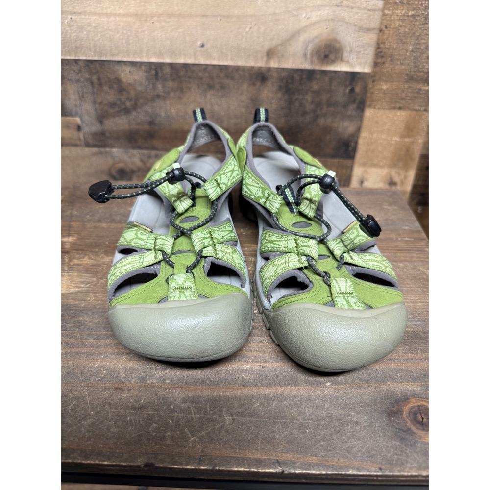 Keen Whisper Green Waterproof Hiking Sandals Womens Bungee Lace Trail Shoes 8.5 - Picture 5 of 8
